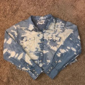 Denim Wrangler Cropped Button Up